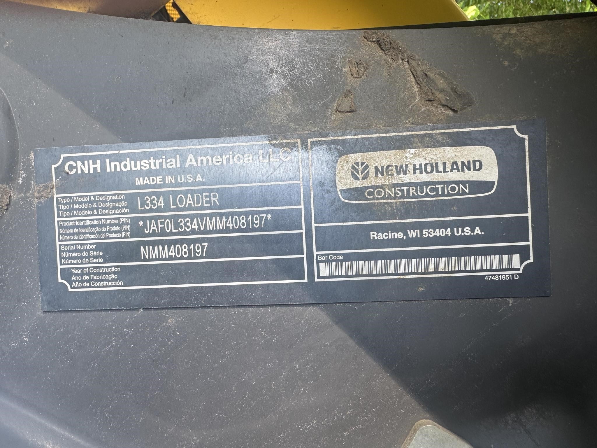 2022 New Holland L334