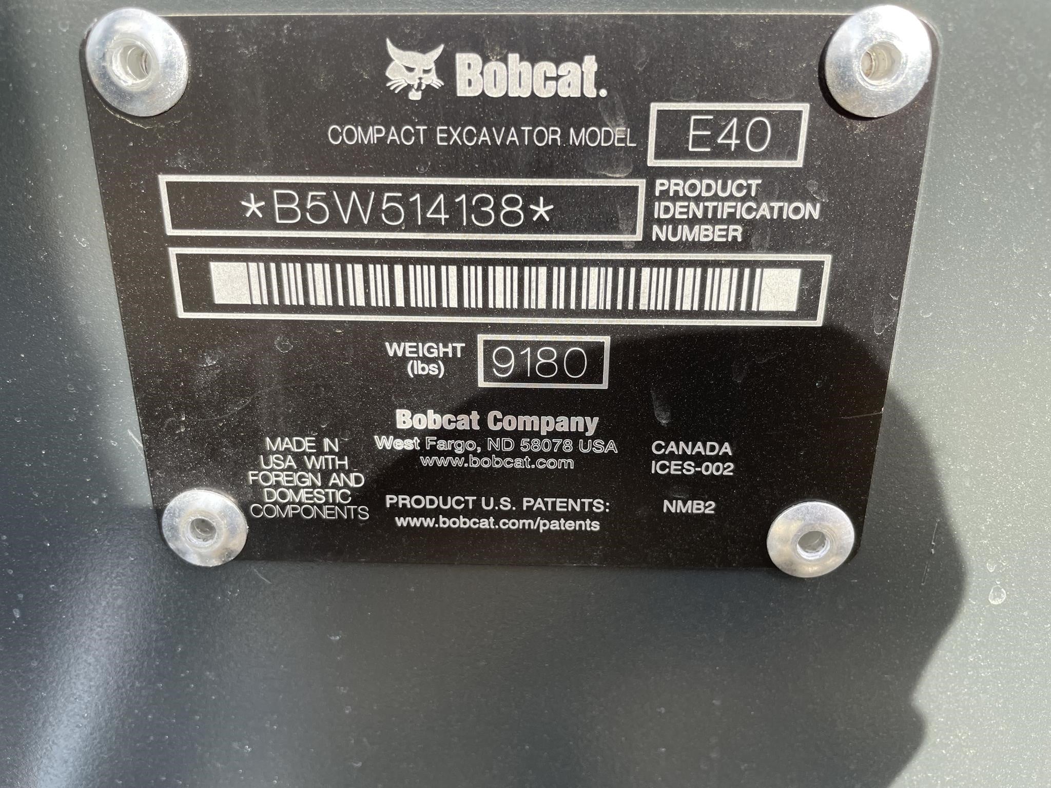 2026 Bobcat E40