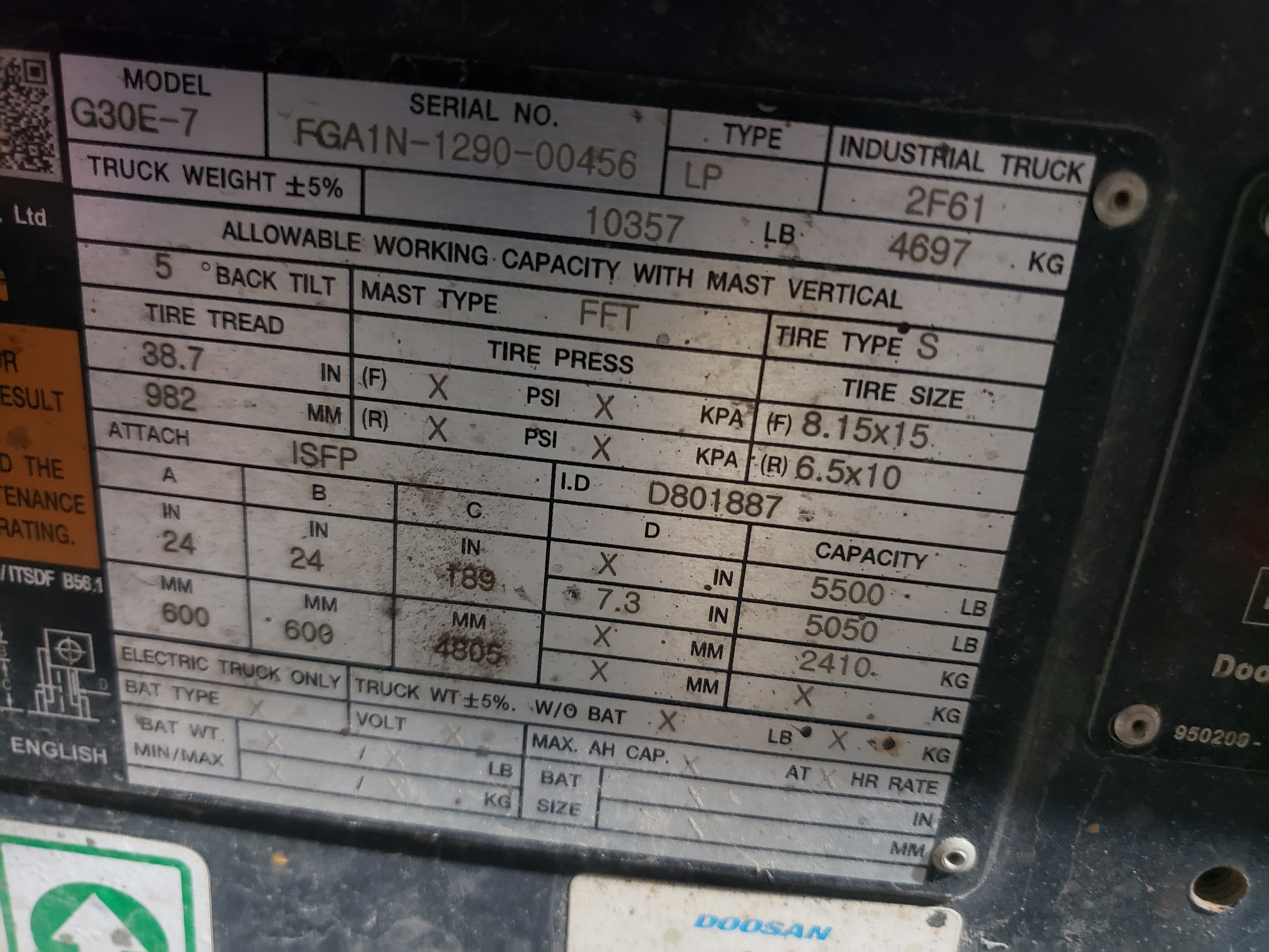 2022 Doosan G30E-7