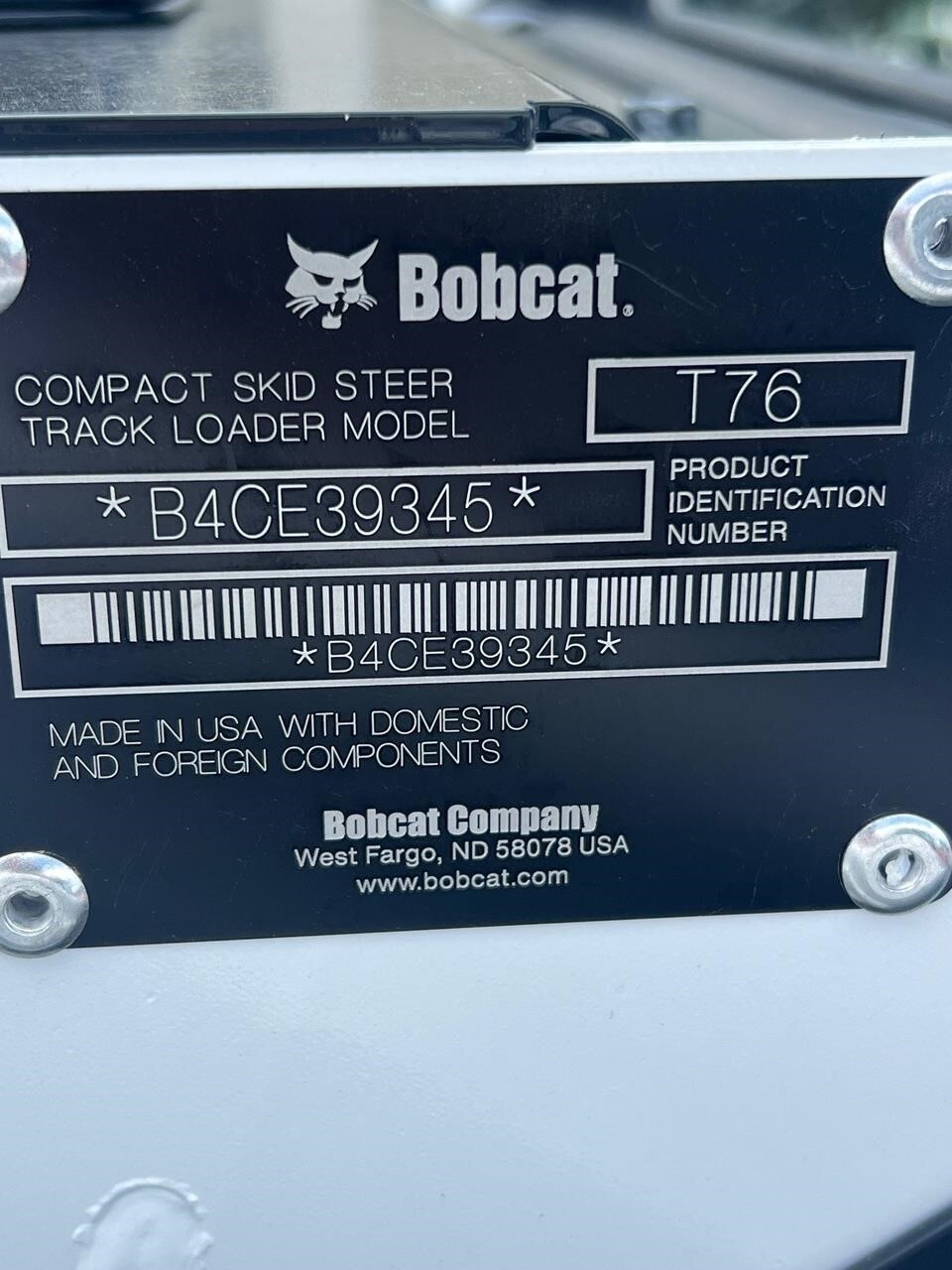 2026 Bobcat T76