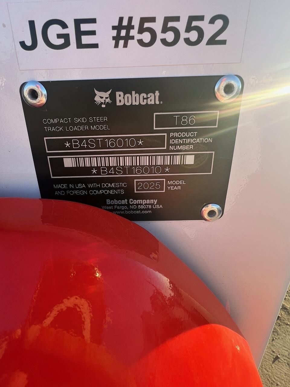 2025 Bobcat T86