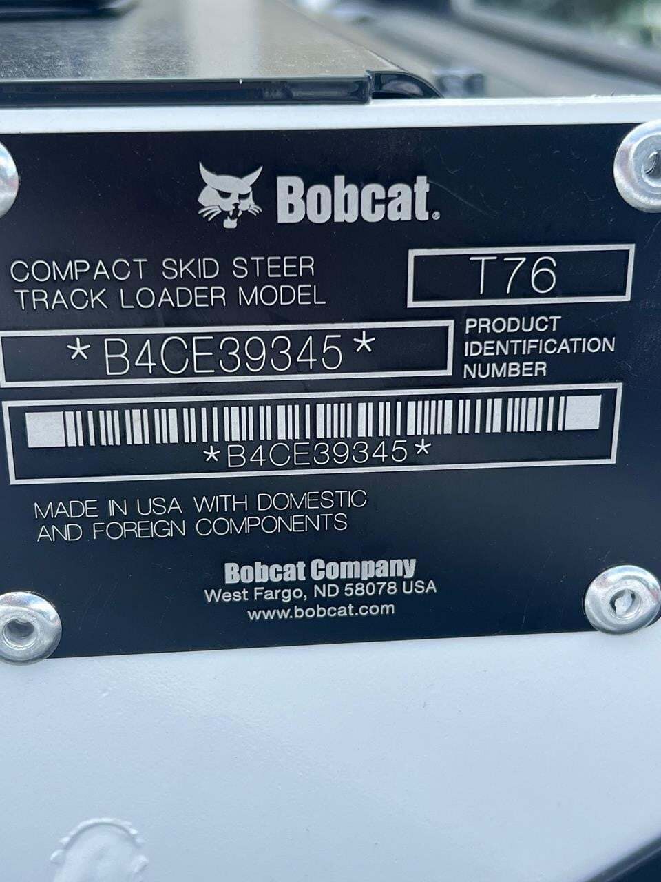 2026 Bobcat T76