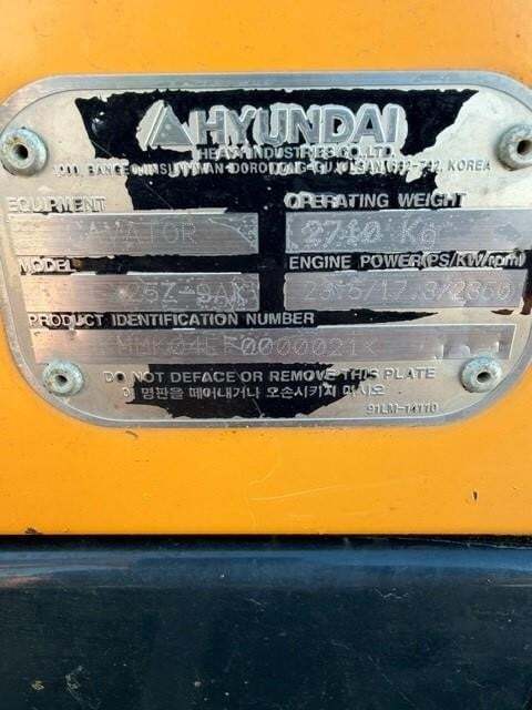 2015 Hyundai ROBEX 25Z-9AK