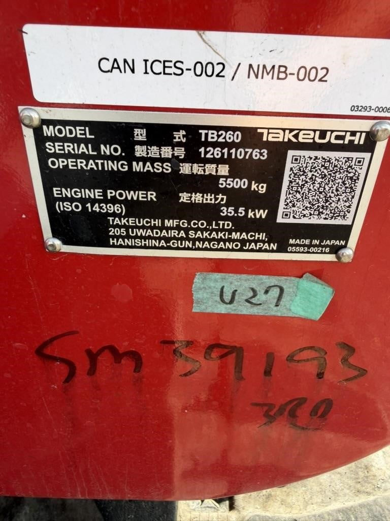 2025 Takeuchi TB260