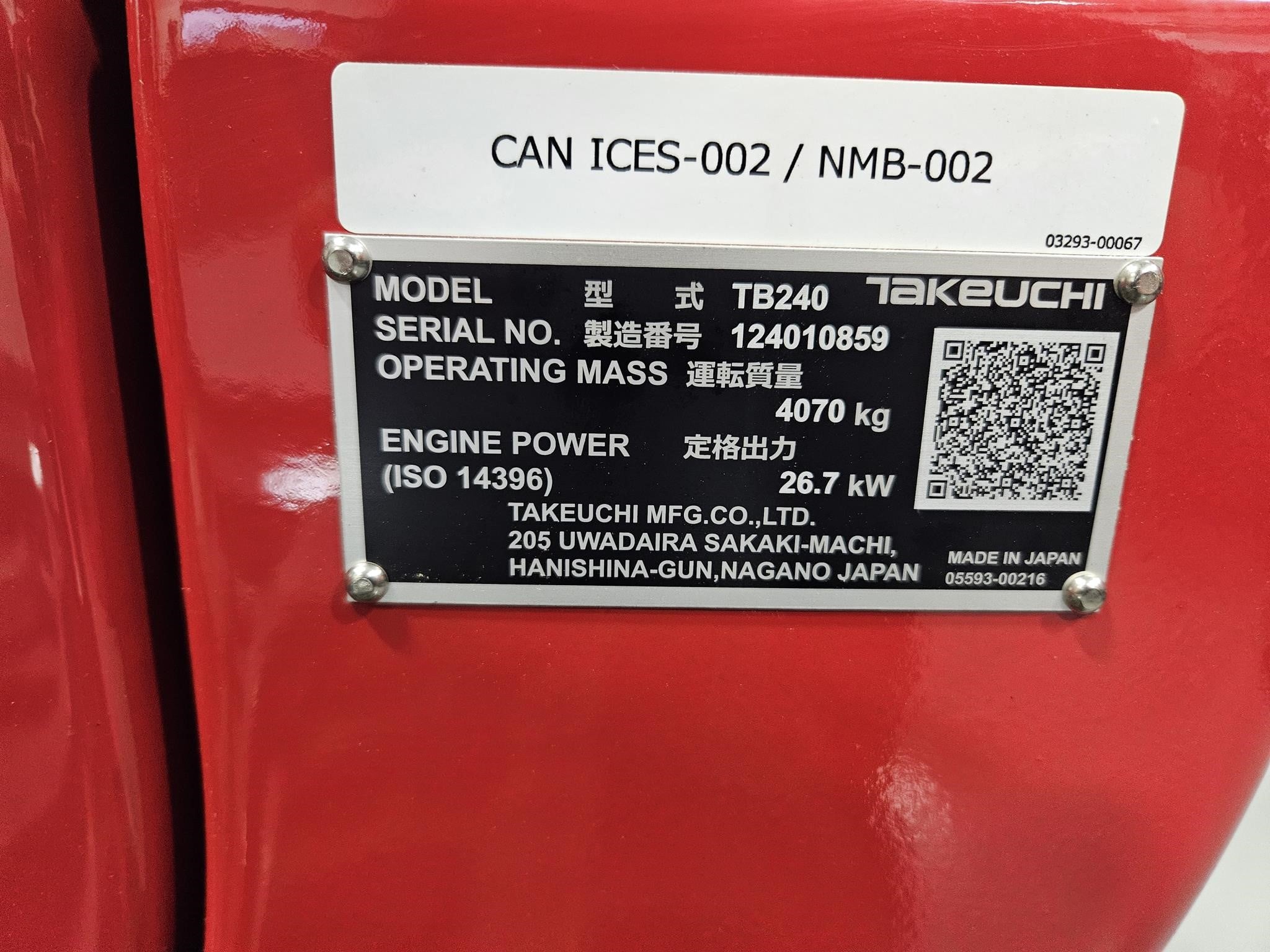 2026 Takeuchi TB240