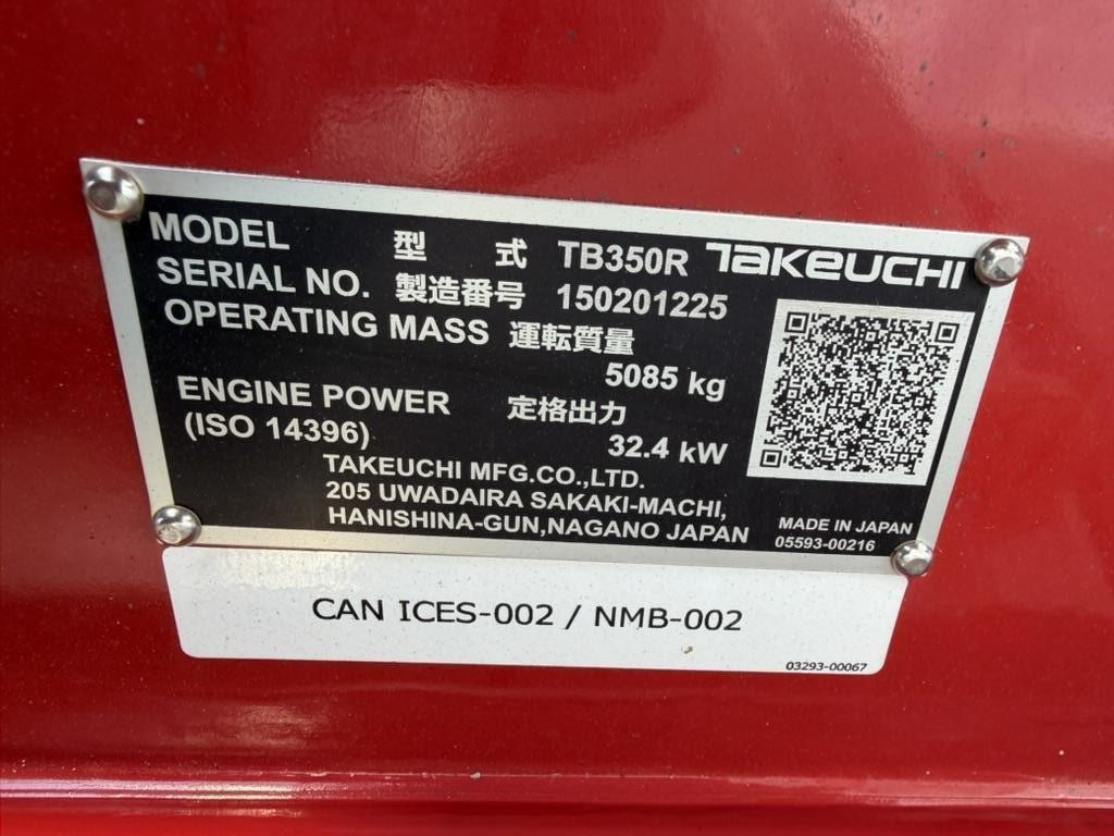 2026 Takeuchi TB350R