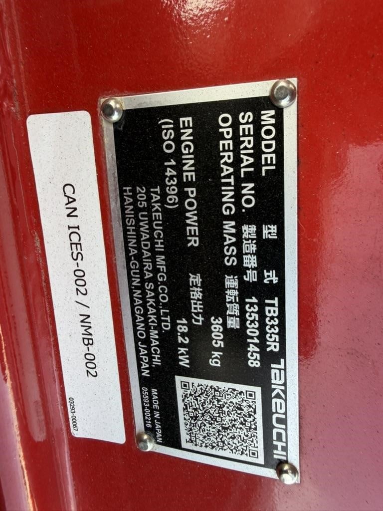 2025 Takeuchi TB335R