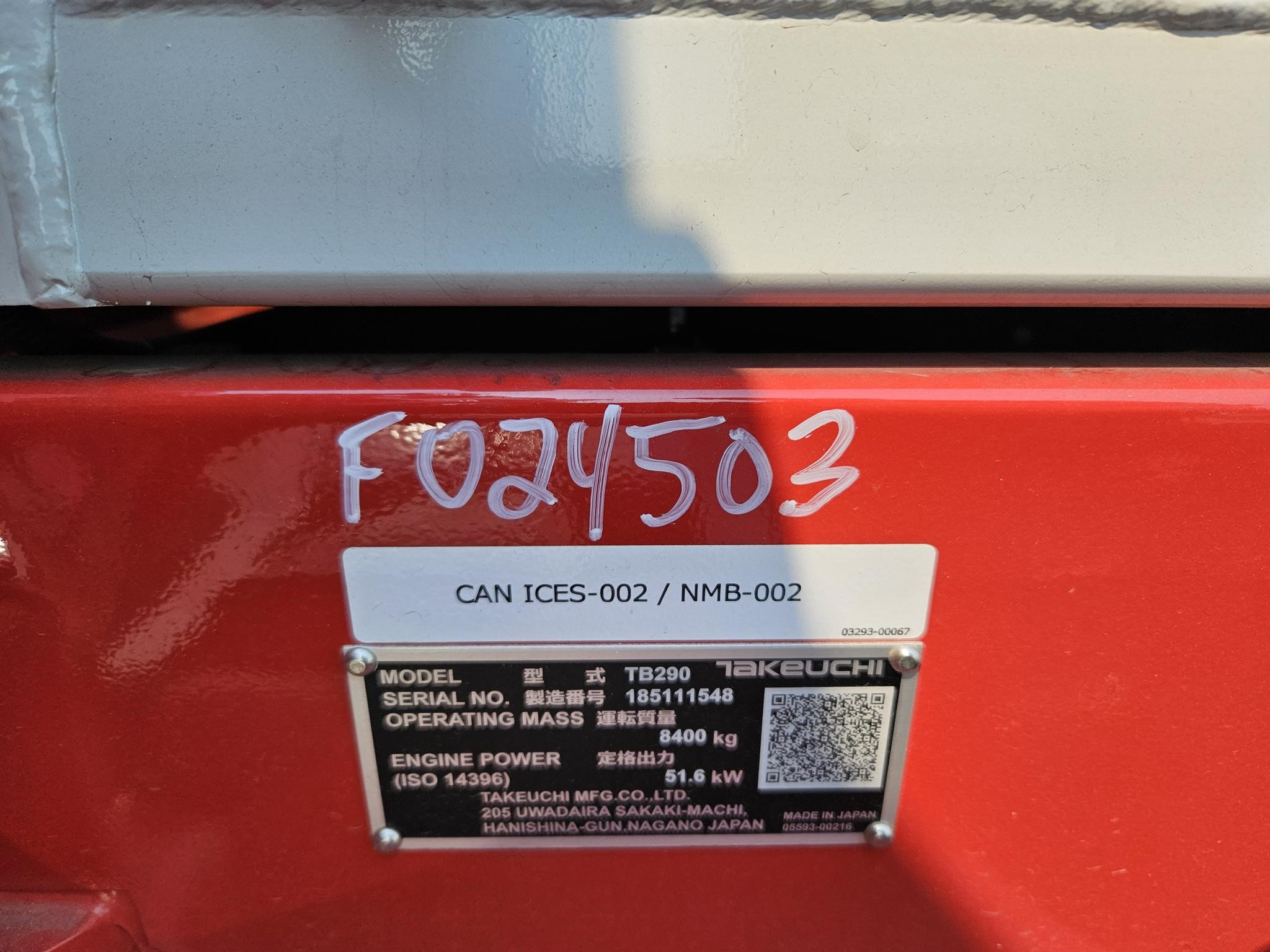 2026 Takeuchi TB290