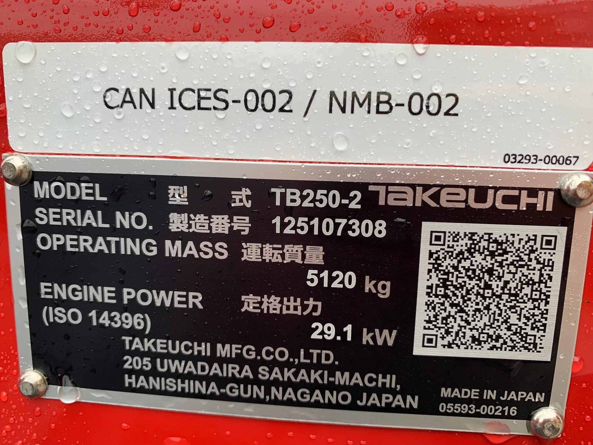 2026 Takeuchi TB250-2