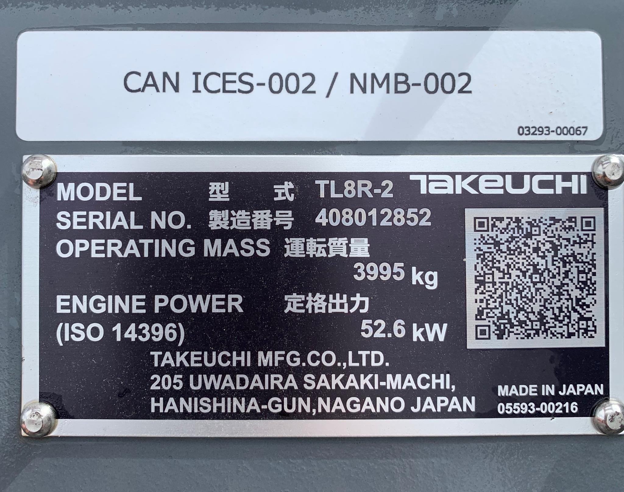 2026 Takeuchi TL8R2
