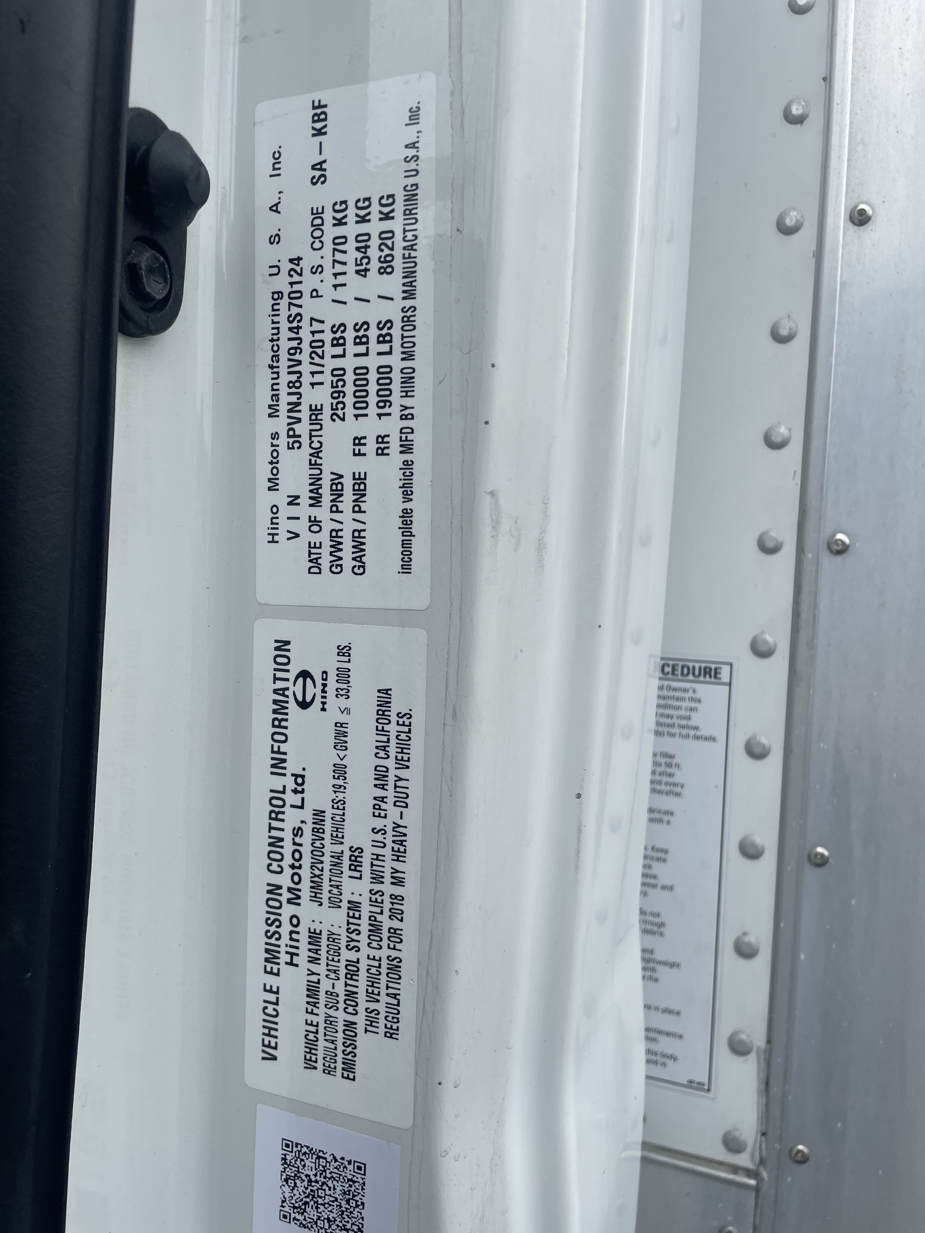 2018 Hino 268A