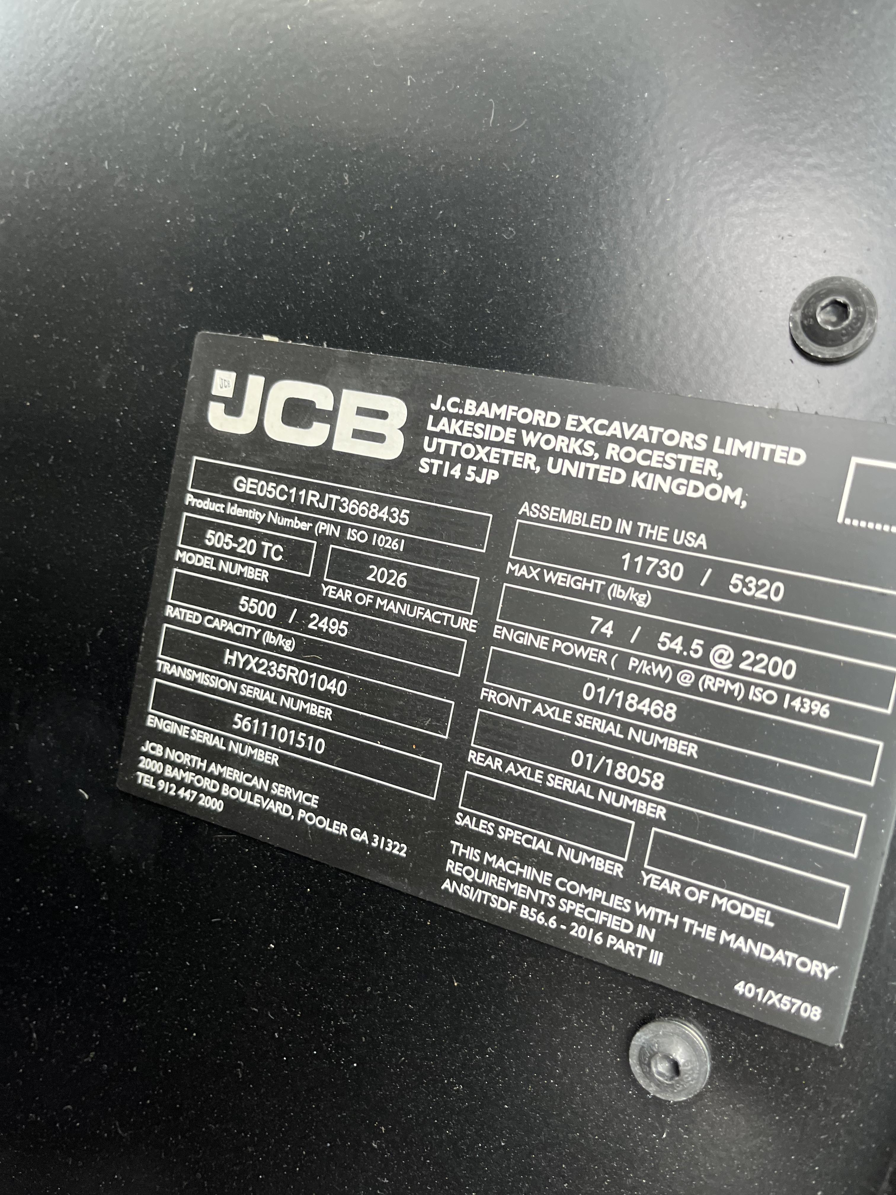 2026 JCB 505-20TC