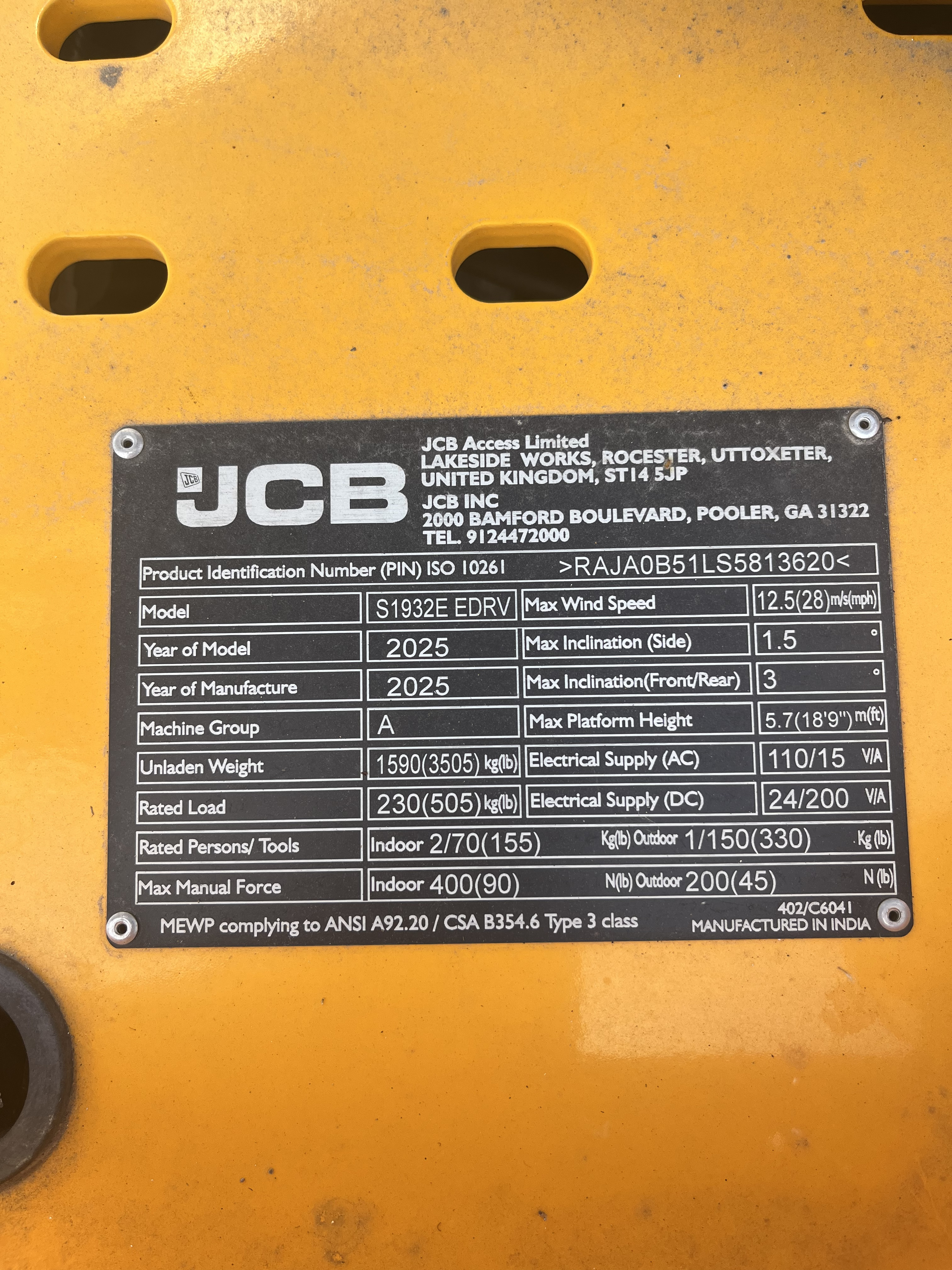2025 JCB S1932E