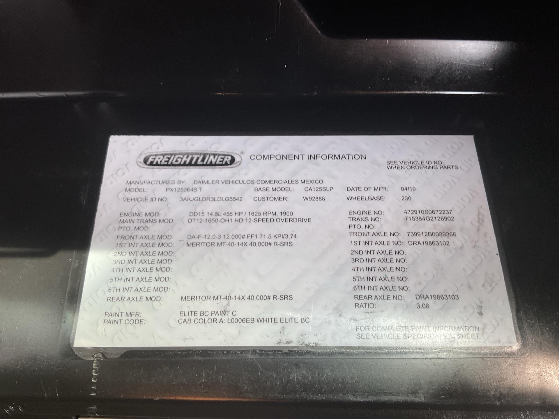 2020 Freightliner Cascadia 125