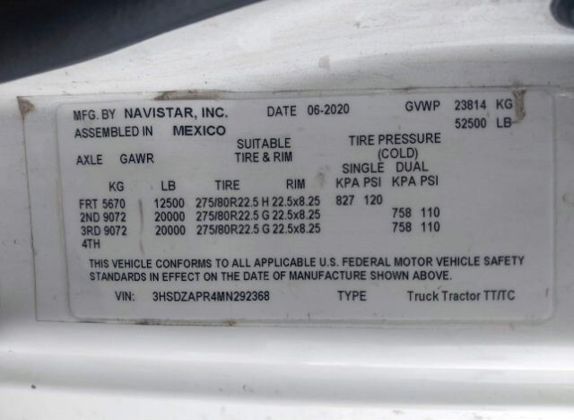 2021 International LT625