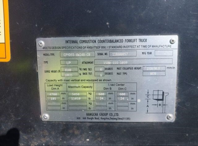 2023 Hangcha CPYD55-XW24B-CB