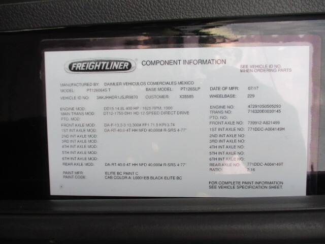2018 Freightliner Cascadia 126