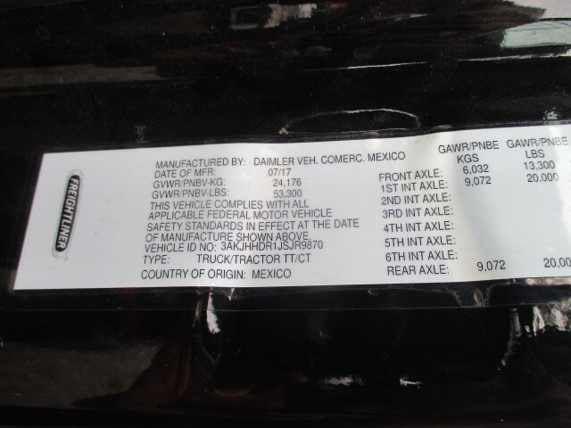 2018 Freightliner Cascadia 126