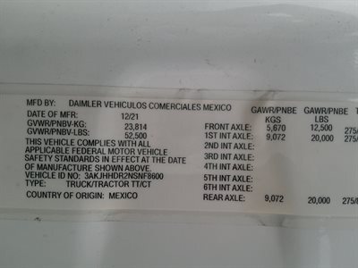 2022 Freightliner CASCADIA 126
