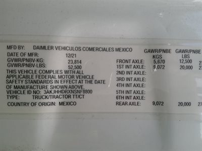 2022 Freightliner CASCADIA 126