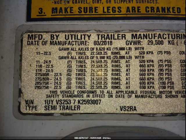 2019 Utility REEFER