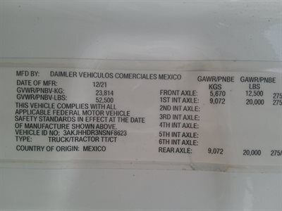 2022 Freightliner Cascadia