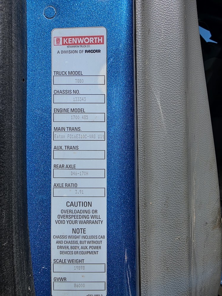 2016 Kenworth T880