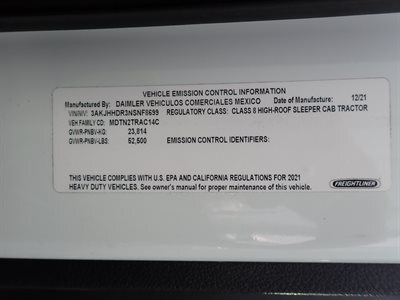2022 Freightliner Cascadia 126
