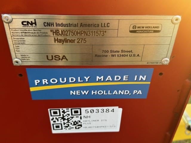 2023 New Holland HAYLINER 275 PLUS
