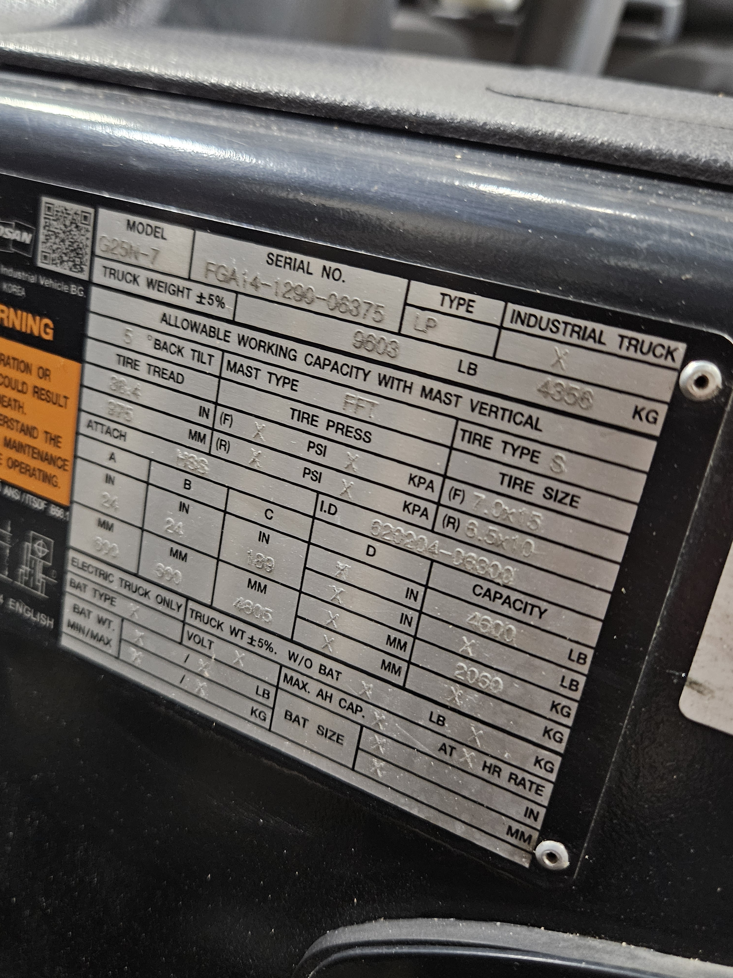 2021 Doosan G25N-7