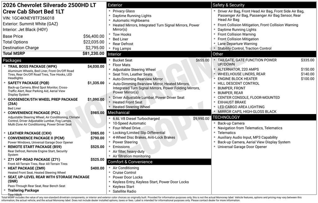 2026 Chevrolet SILVERADO 2500