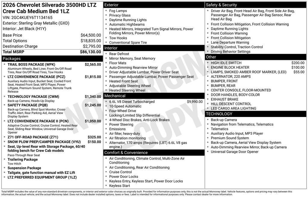 2026 Chevrolet SILVERADO 3500