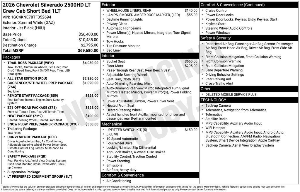 2026 Chevrolet SILVERADO 2500