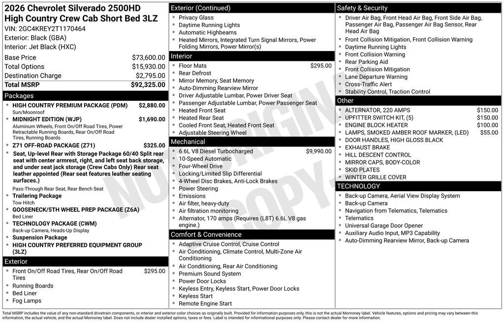 2026 Chevrolet SILVERADO 2500