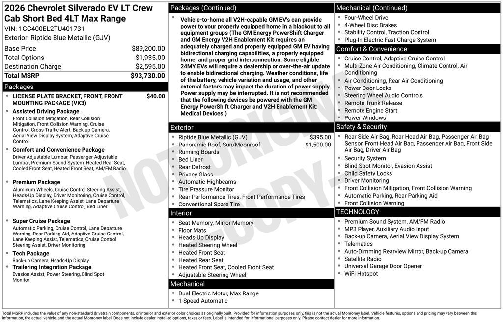 2026 Chevrolet SILVERADO EV