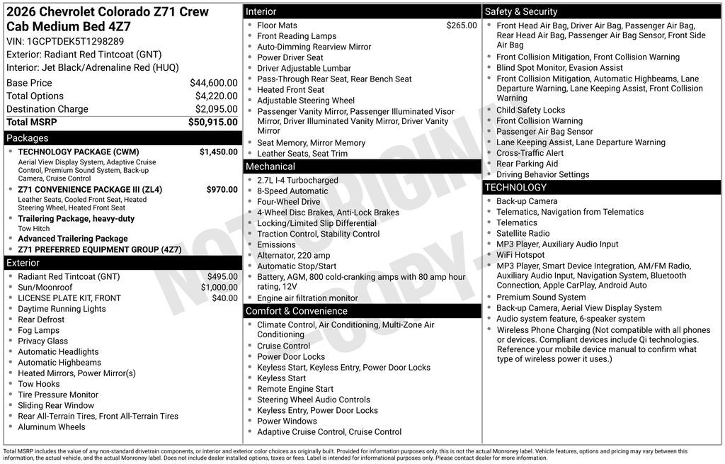 2026 Chevrolet COLORADO