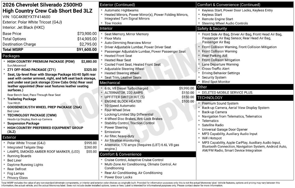 2026 Chevrolet SILVERADO 2500