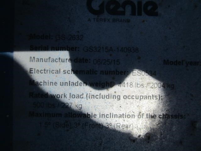 2015 Genie GS-2632