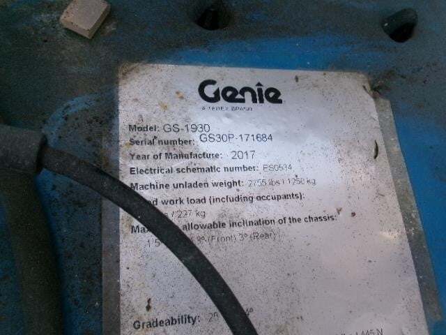 2017 Genie GS-1930