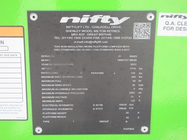 2023 Niftylift TM64