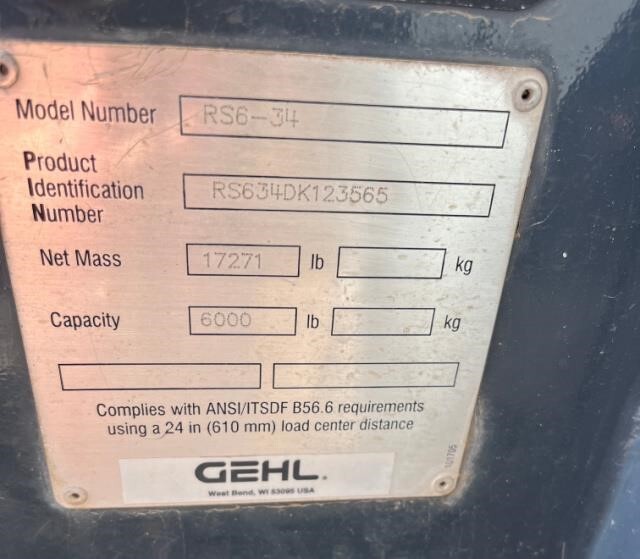 2018 Gehl RS6-34