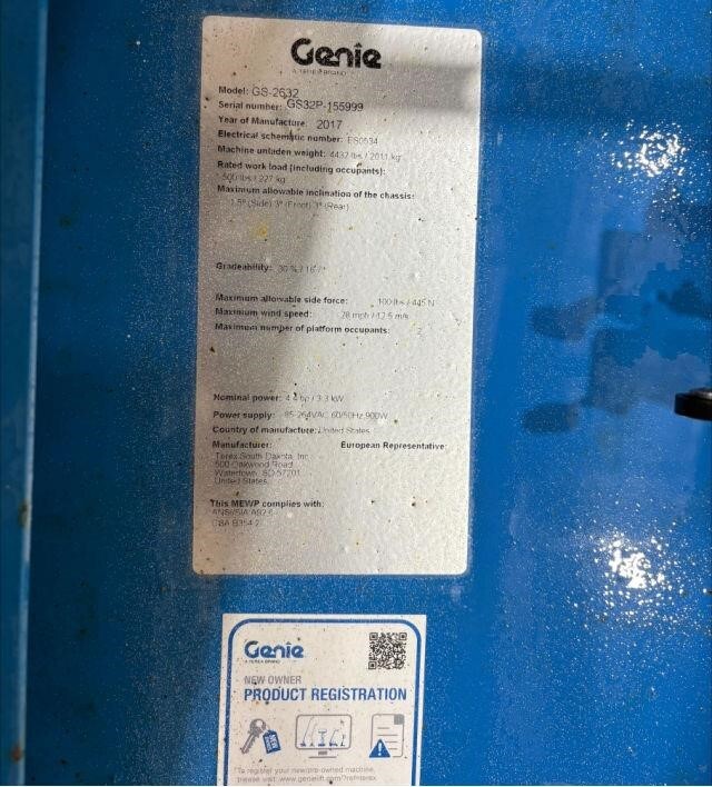 2017 Genie GS-2632