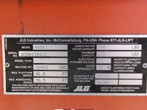 2020 JLG 460SJ