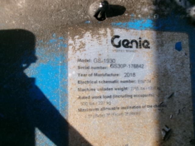 2018 Genie GS-1930