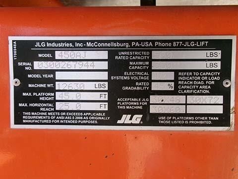 2020 JLG 450AJ