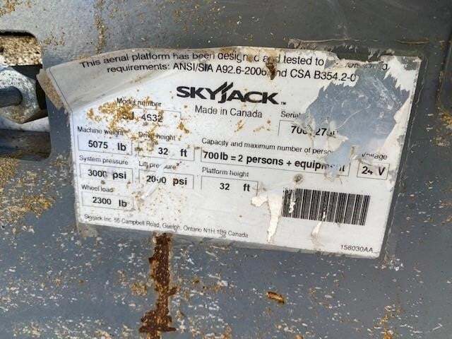 2012 Skyjack SJ4632
