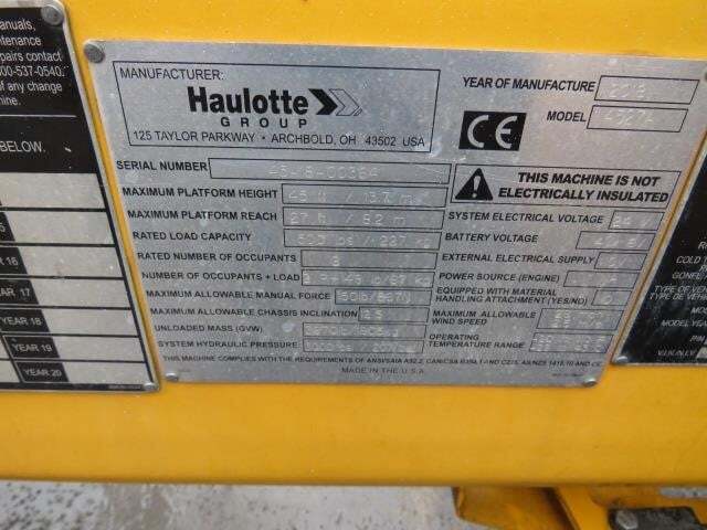 2018 Haulotte 4527A