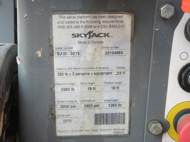 2018 Skyjack SJ3219