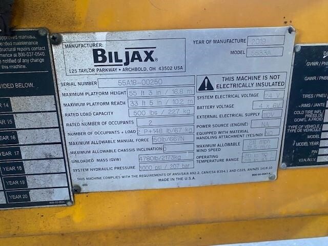 2018 Haulotte 5533A