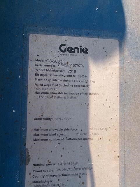 2018 Genie GS-2632